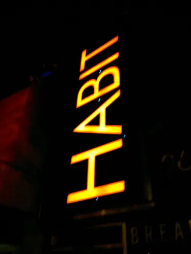 lighted habit sign
