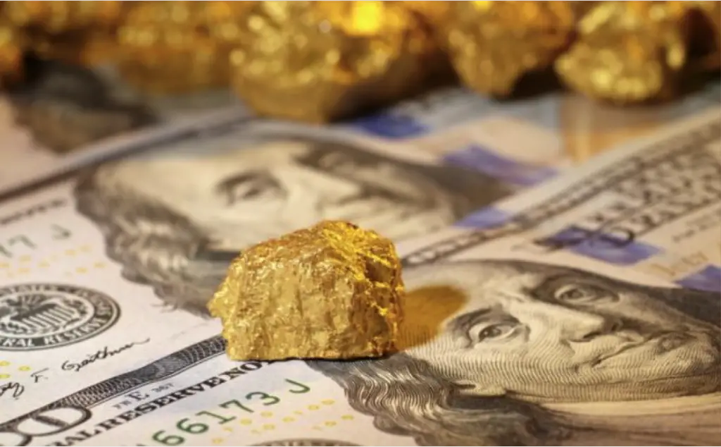 gold and dollars