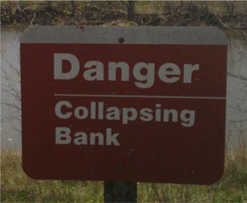 collapsing bank